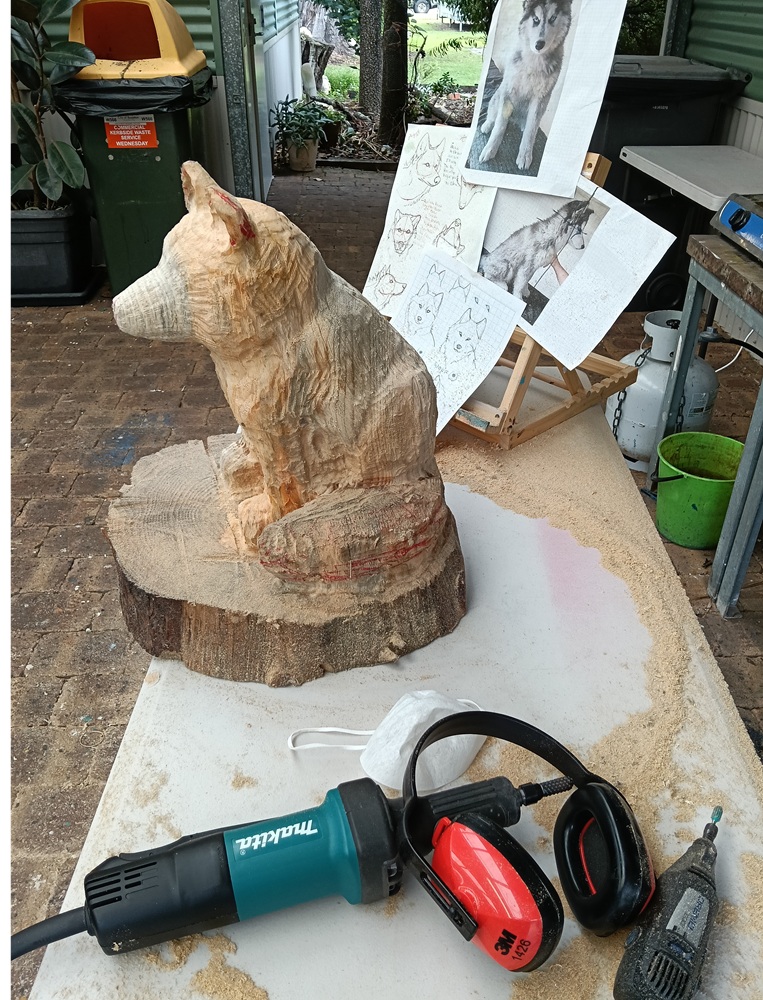 Husky Sculpture 4
